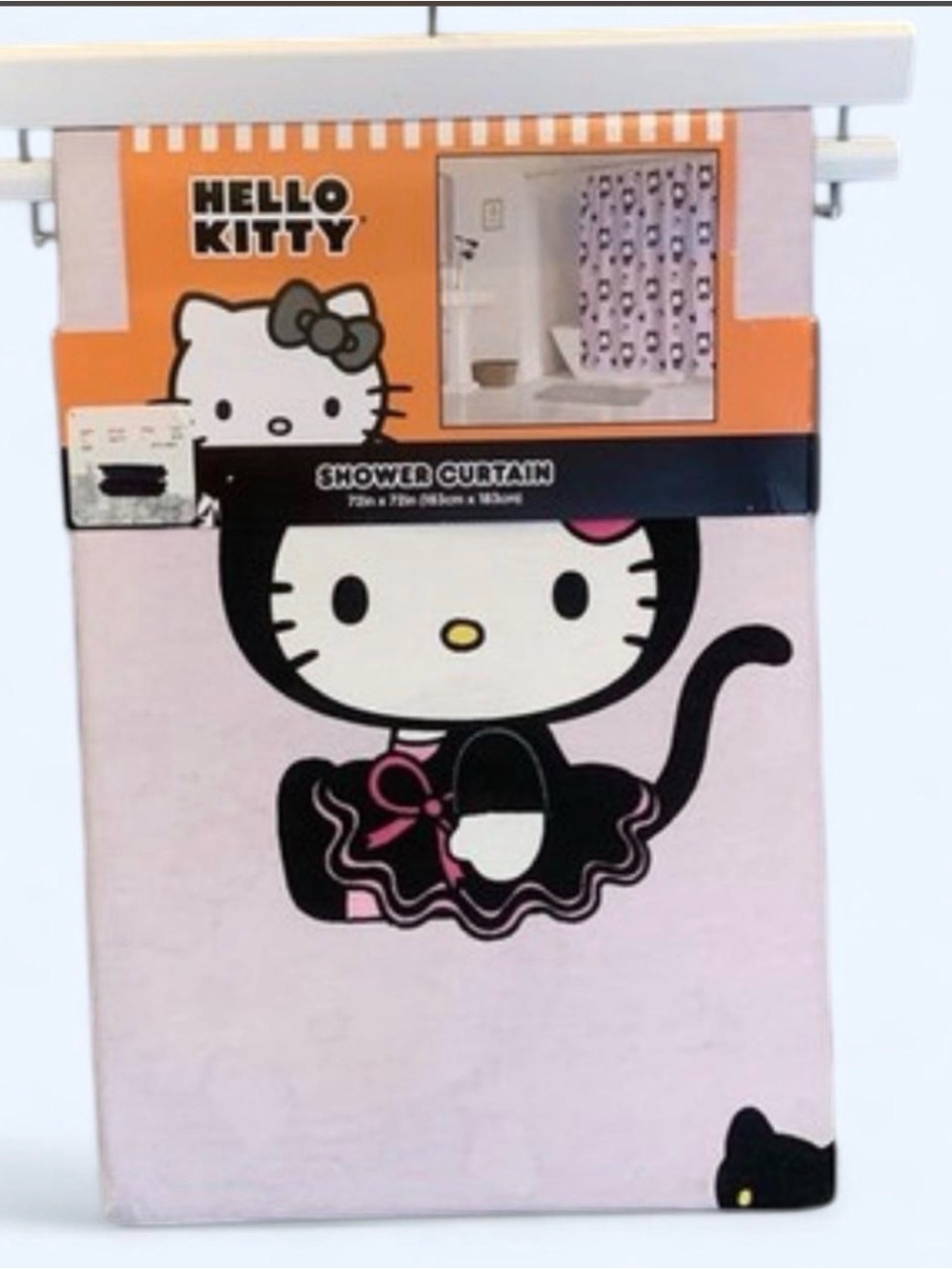 NWT hello kitty Halloween cat shower curtain